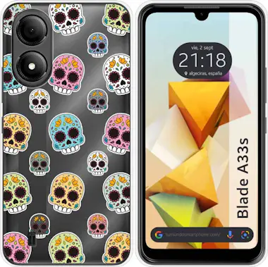 Tumundosmartphone Funda Silicona Zte Blade A33s Catrina Tumundosmartphone Funda Silicona Zte Blade A33s Catrina