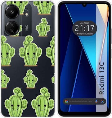 Tumundosmartphone Funda Silicona Xiaomi Redmi 13C Cactus Tumundosmartphone Funda Silicona Xiaomi Redmi 13C Cactus
