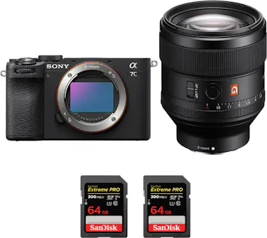 Sony A7C II Negro + FE 85mm f/1.4 GM + 2 SanDisk 64GB E Sony A7C II Negro + FE 85mm f/1.4 GM + 2 SanDisk 64GB E