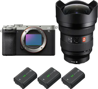 Sony A7C II Silver + FE 12-24mm f/2.8 GM + 3 NP-FZ100 + Sony A7C II Silver + FE 12-24mm f/2.8 GM + 3 NP-FZ100 +