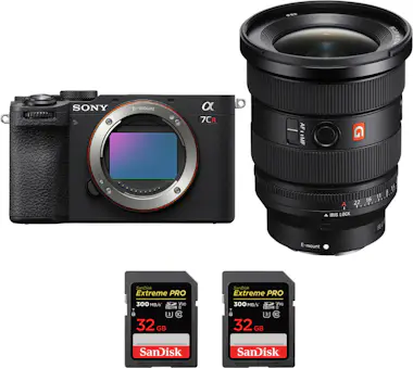 Sony A7CR Negro + FE 16-35mm f/2.8 GM II + 2 SanDisk 32 Sony A7CR Negro + FE 16-35mm f/2.8 GM II + 2 SanDisk 32
