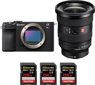 Sony A7CR Negro + FE 16-35mm f/2.8 GM II + 3 SanDisk 25 Sony A7CR Negro + FE 16-35mm f/2.8 GM II + 3 SanDisk 25