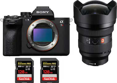 Sony Alpha 7R V + FE 12-24mm f/2.8 GM + 2 SanDisk 128GB Sony Alpha 7R V + FE 12-24mm f/2.8 GM + 2 SanDisk 128GB