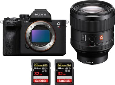 Sony Alpha 7R V + FE 85mm f/1.4 GM + 2 SanDisk 32GB Ext Sony Alpha 7R V + FE 85mm f/1.4 GM + 2 SanDisk 32GB Ext