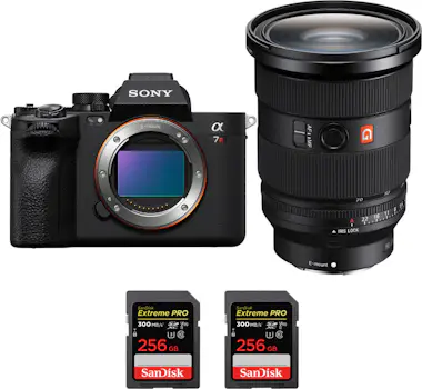 Sony Alpha 7R V + FE 24-70mm f/2.8 GM II + 2 SanDisk 25 Sony Alpha 7R V + FE 24-70mm f/2.8 GM II + 2 SanDisk 25