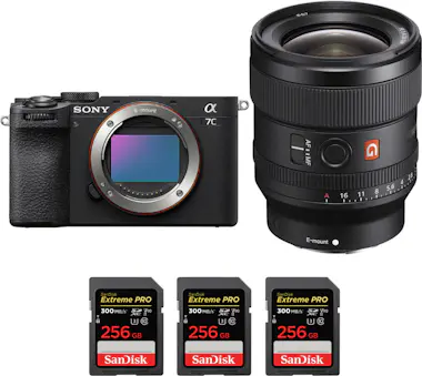 Sony A7C II Negro + FE 24mm f/1.4 GM + 3 SanDisk 256GB Sony A7C II Negro + FE 24mm f/1.4 GM + 3 SanDisk 256GB