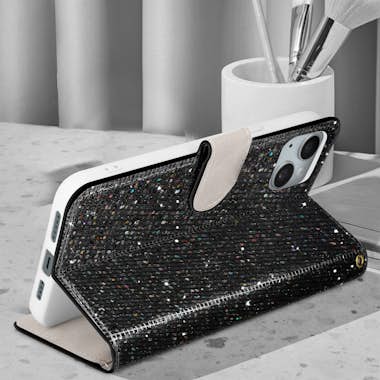 Avizar Funda para iPhone 15 Glitter Disco Cartera Portavi Avizar Funda para iPhone 15 Glitter Disco Cartera Portavi
