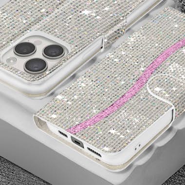 Avizar Funda para iPhone 15 Pro Glitter Disco Cartera Por Avizar Funda para iPhone 15 Pro Glitter Disco Cartera Por