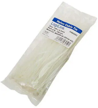 Logilink kab0002, bridas 150x2.5 mm color blanco Logilink kab0002, bridas 150x2.5 mm color blanco