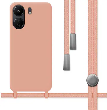 Tumundosmartphone Funda Silicona Líquida Cordón Xiaomi Redmi 13C Ros Tumundosmartphone Funda Silicona Líquida Cordón Xiaomi Redmi 13C Ros