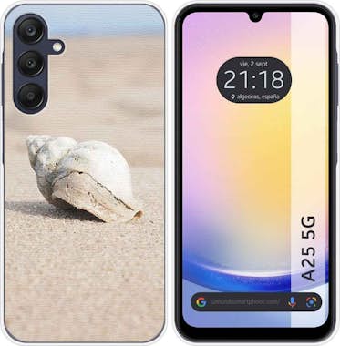 Tumundosmartphone Funda Silicona Samsung Galaxy A25 5G Concha Tumundosmartphone Funda Silicona Samsung Galaxy A25 5G Concha