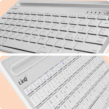 LinQ Teclado QWERTY inalámbrico Blanco , compatible con LinQ Teclado QWERTY inalámbrico Blanco , compatible con