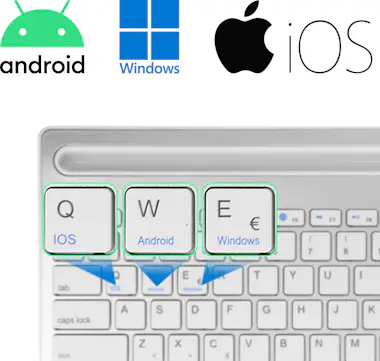 LinQ Teclado QWERTY inalámbrico Blanco , compatible con LinQ Teclado QWERTY inalámbrico Blanco , compatible con