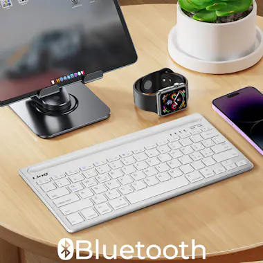 LinQ Teclado QWERTY inalámbrico Blanco , compatible con LinQ Teclado QWERTY inalámbrico Blanco , compatible con