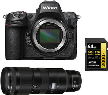 Nikon Z8 Cuerpo+ Z 70-200mm f2.8 VR S NIKKOR+Lexar 64GB Nikon Z8 Cuerpo+ Z 70-200mm f2.8 VR S NIKKOR+Lexar 64GB