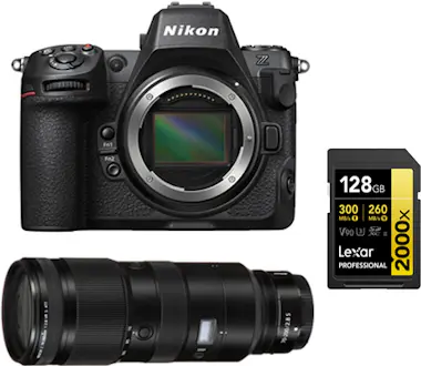 Nikon Z8 Cuerpo+ Z 70-200mm f2.8 VR S NIKKOR+Lexar 128GB Nikon Z8 Cuerpo+ Z 70-200mm f2.8 VR S NIKKOR+Lexar 128GB