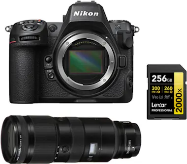 Nikon Z8 Cuerpo+ Z 70-200mm f2.8 VR S NIKKOR+Lexar 256GB Nikon Z8 Cuerpo+ Z 70-200mm f2.8 VR S NIKKOR+Lexar 256GB