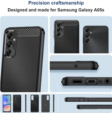 Tumundosmartphone Funda Carbon Negra Samsung Galaxy A05s Tumundosmartphone Funda Carbon Negra Samsung Galaxy A05s
