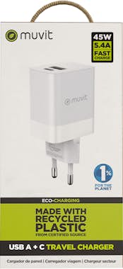 Muvit muvit for change cargador de pared 1 USB 12W+1 Tip Muvit muvit for change cargador de pared 1 USB 12W+1 Tip