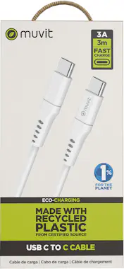 Muvit muvit for change cable Tipo C a Tipo C 3A/60W 3m b Muvit muvit for change cable Tipo C a Tipo C 3A/60W 3m b