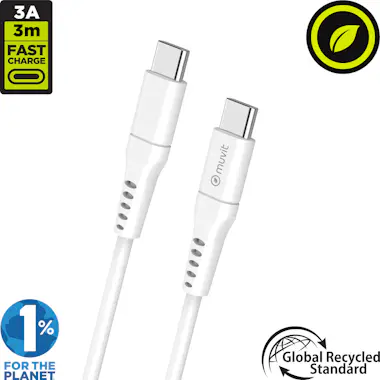 Muvit muvit for change cable Tipo C a Tipo C 3A/60W 3m b Muvit muvit for change cable Tipo C a Tipo C 3A/60W 3m b