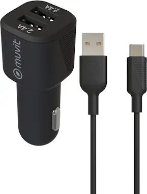 Muvit muvit for change pack cargador coche USB 2 puertos Muvit muvit for change pack cargador coche USB 2 puertos