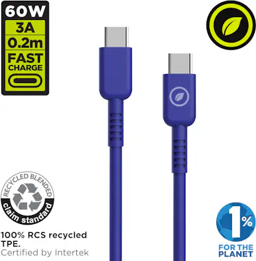 Muvit muvit for change cable Tipo C a Tipo C 3A/60W 0.2m Muvit muvit for change cable Tipo C a Tipo C 3A/60W 0.2m