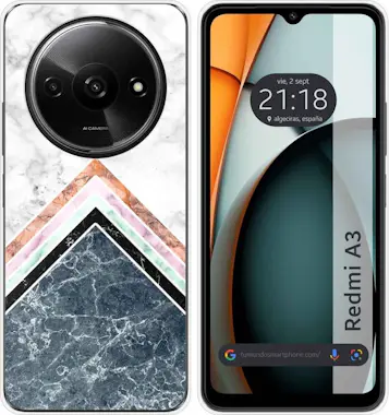 Tumundosmartphone Funda Silicona Xiaomi Redmi A3 Mármol 05 Tumundosmartphone Funda Silicona Xiaomi Redmi A3 Mármol 05