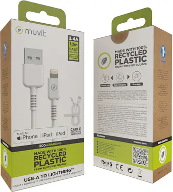 Muvit muvit for change cable USB a Lightning MFI 2,4A/12 Muvit muvit for change cable USB a Lightning MFI 2,4A/12