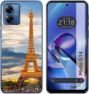 Tumundosmartphone Funda Silicona Motorola Moto G14 Paris Tumundosmartphone Funda Silicona Motorola Moto G14 Paris