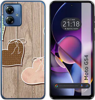 Tumundosmartphone Funda Silicona Motorola Moto G54 5G Corazones Made Tumundosmartphone Funda Silicona Motorola Moto G54 5G Corazones Made