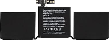 Clappio Batería para Macbook Pro 13"" 2019 (A2139), 5103 m Clappio Batería para Macbook Pro 13"" 2019 (A2139), 5103 m
