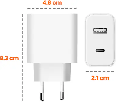 Xiaomi Cargador original USB + USB-C 33W Blanco Xiaomi Cargador original USB + USB-C 33W Blanco