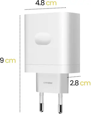 OPPO Cargador USB Oppo SuperVOOC 33W con cable USB a US OPPO Cargador USB Oppo SuperVOOC 33W con cable USB a US