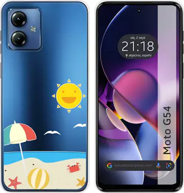 Tumundosmartphone Funda Silicona Motorola Moto G54 5G Playa Tumundosmartphone Funda Silicona Motorola Moto G54 5G Playa