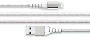 Force Power Cable USB A/Lightning Reforzado 3m - 2.4A Blanco B Force Power Cable USB A/Lightning Reforzado 3m - 2.4A Blanco B