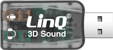 LinQ Tarjeta sonido USB externa 2x3,5mm Jack Audio Micr LinQ Tarjeta sonido USB externa 2x3,5mm Jack Audio Micr