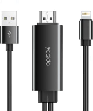 Yesido Cable Lightning a HDMI 1080p + Interfaz de carga U Yesido Cable Lightning a HDMI 1080p + Interfaz de carga U
