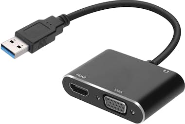 Avizar Adaptador USB a HDMI VGA Hembra 3.5mm Jack Entrada Avizar Adaptador USB a HDMI VGA Hembra 3.5mm Jack Entrada