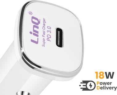 LinQ Cargador de mechero USB C Recarga rápida 18W Power LinQ Cargador de mechero USB C Recarga rápida 18W Power