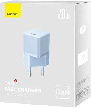 Baseus Baseus GaN5 20W Mini Universal Azul Corriente alte Baseus Baseus GaN5 20W Mini Universal Azul Corriente alte