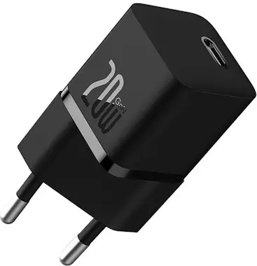 Baseus Baseus GaN5 20W Mini Universal Negro Corriente alt Baseus Baseus GaN5 20W Mini Universal Negro Corriente alt