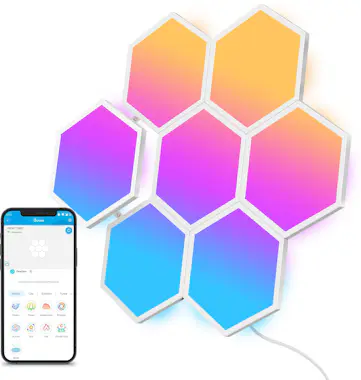 Govee Govee Glide Hexa Light Panels Panel inteligente Wi Govee Govee Glide Hexa Light Panels Panel inteligente Wi