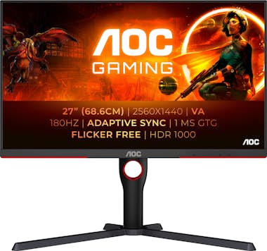 AOC AOC G3 Q27G3XMN/BK pantalla para PC 68,6 cm (27"") AOC AOC G3 Q27G3XMN/BK pantalla para PC 68,6 cm (27"")
