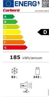 Corberó Frigorífico Combi CCH200533NFX Corberó Frigorífico Combi CCH200533NFX