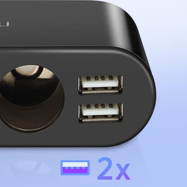 Avizar Distribuidor Cargador Coche 120W 3x Toma Encendedo Avizar Distribuidor Cargador Coche 120W 3x Toma Encendedo