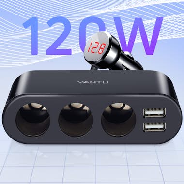 Avizar Distribuidor Cargador Coche 120W 3x Toma Encendedo Avizar Distribuidor Cargador Coche 120W 3x Toma Encendedo