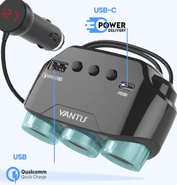 Avizar Divisor Cargador de coche 3x Encendedor 1x USB 1x Avizar Divisor Cargador de coche 3x Encendedor 1x USB 1x