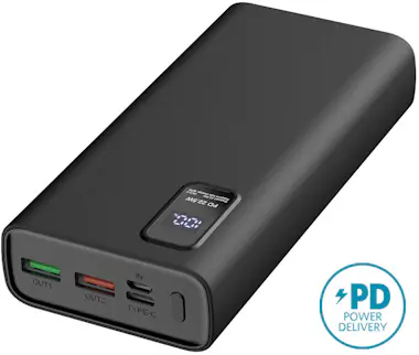 Platinet Batería de reserva PD de 20000 mAh con pantalla LE Platinet Batería de reserva PD de 20000 mAh con pantalla LE