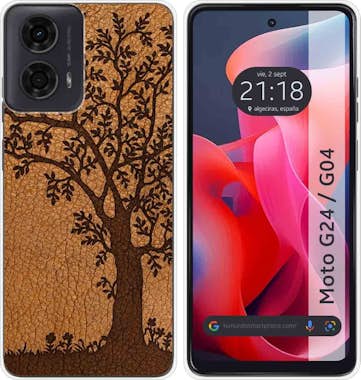 Tumundosmartphone Funda Silicona Motorola Moto G04 / G24 Cuero 03 Tumundosmartphone Funda Silicona Motorola Moto G04 / G24 Cuero 03